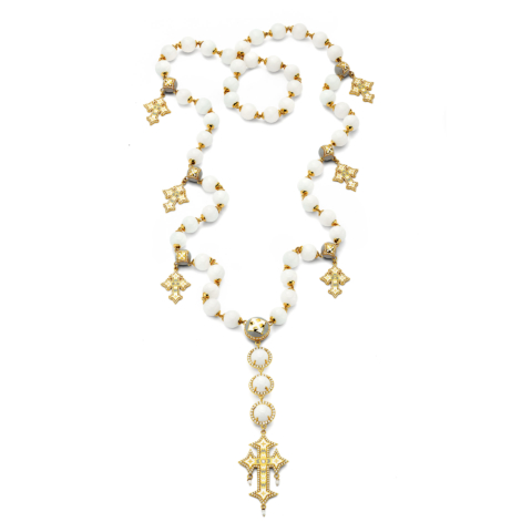 QUARTZ CROSS NECKLACE